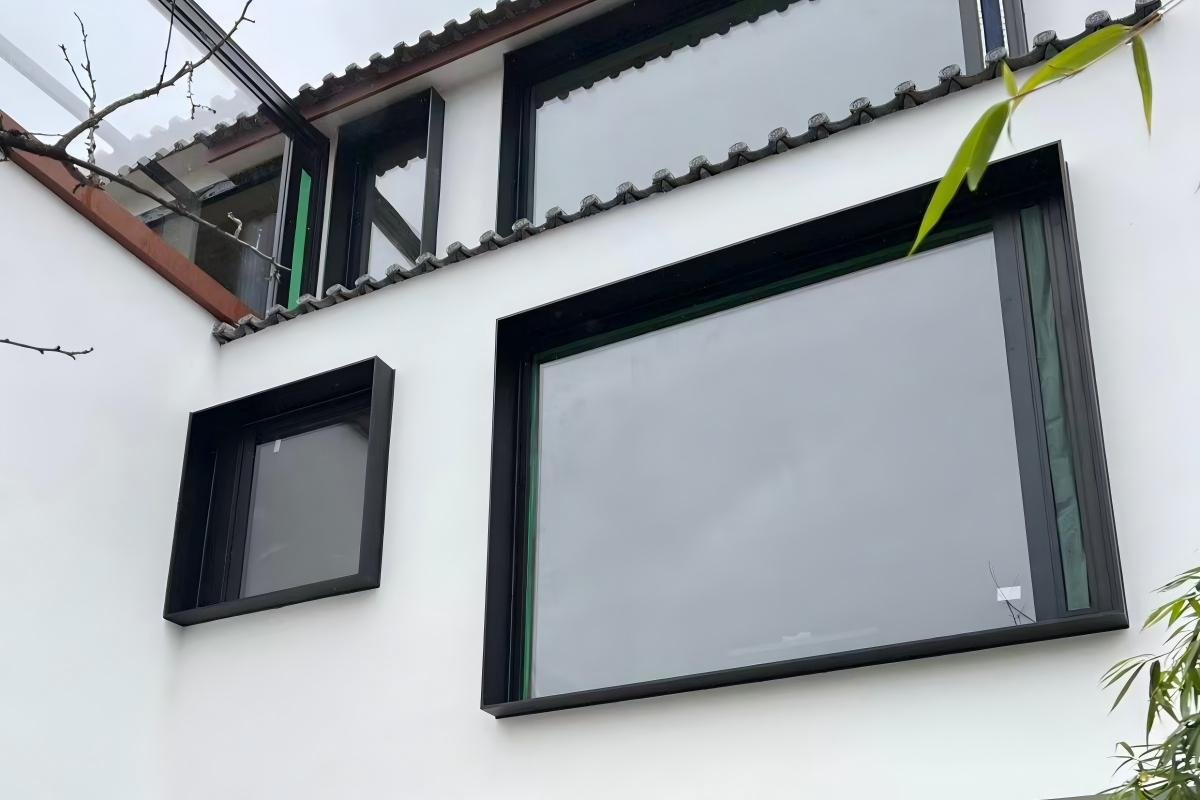 WCT window casing on a villa facade