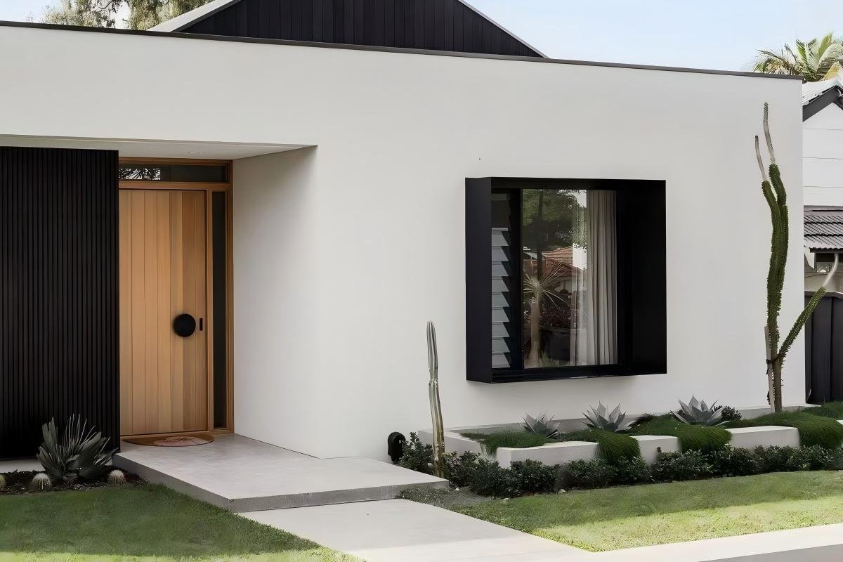 WCT window casing on a villa facade